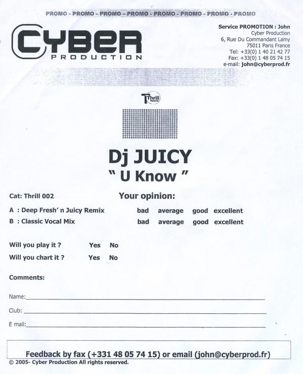 DJ Juicy - U Know
