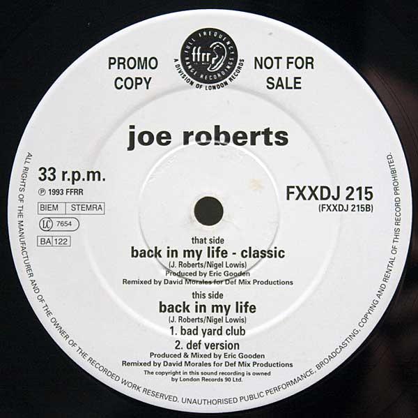 Joe Roberts - Back In My Life