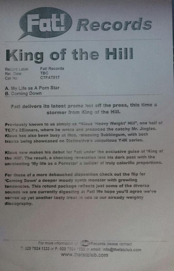 King of the Hill - My Life As A Pornstar