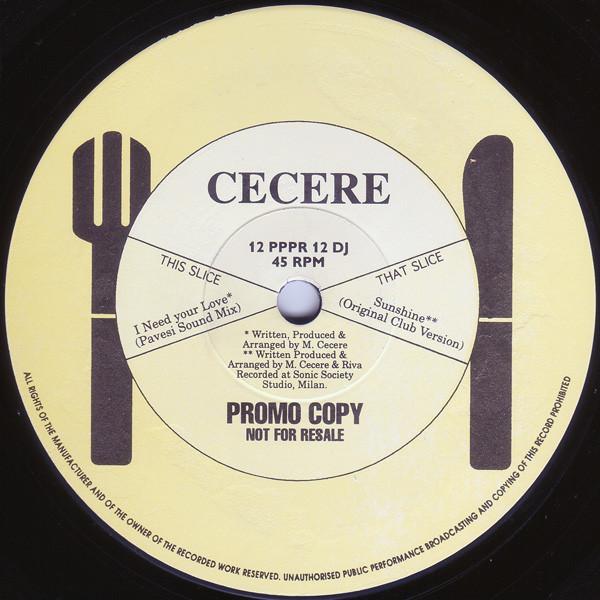 Marco Cecere - I Need Your Love / Sunshine