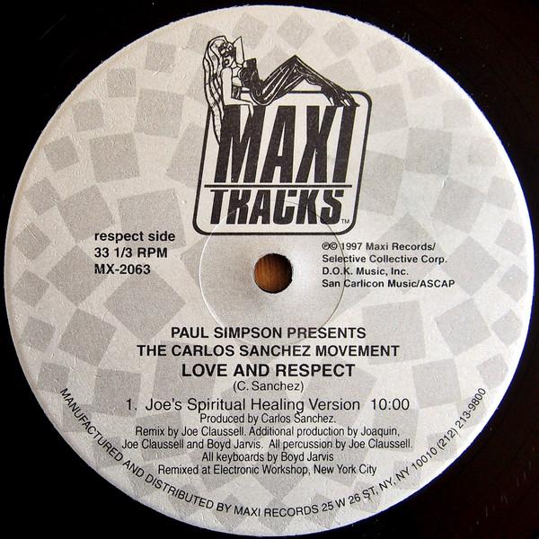 Paul Simpson, Carlos Sanchez Movement - Love And Respect